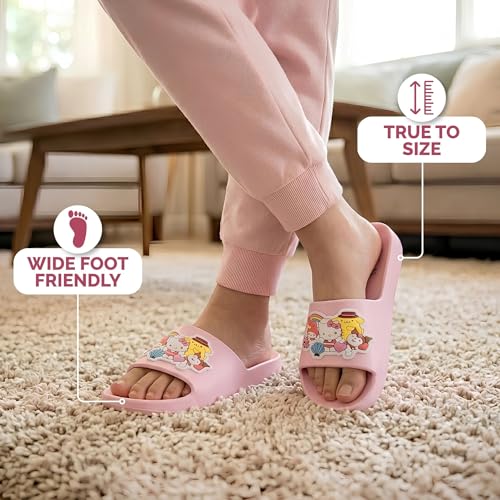 Image of Josmo Sanrio Hello Kitty Slides Open Toe Sandals - Summer Beach Water Pool Shoes (sizes: Little Kid /Big Kid - Adults)