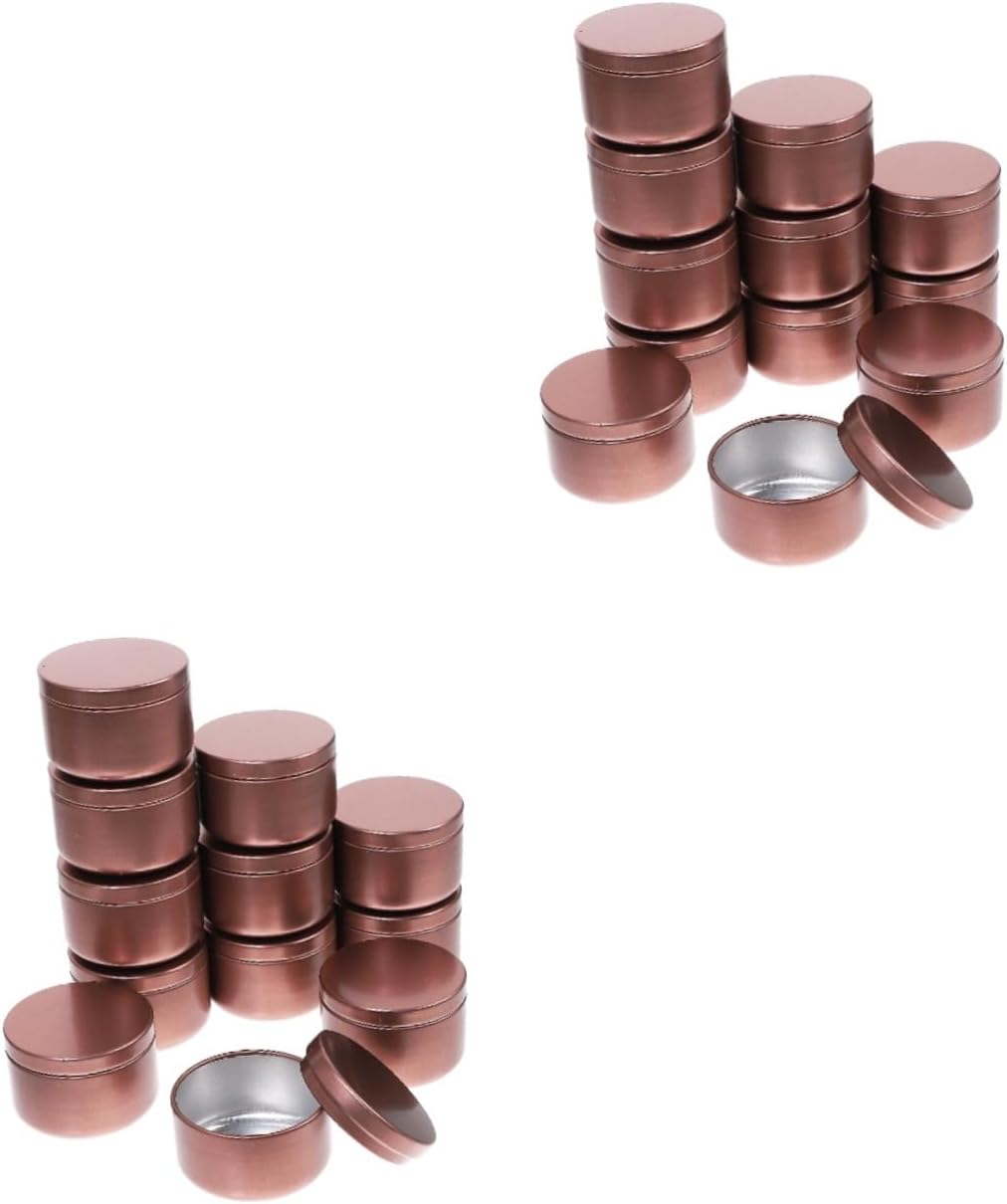 TOPPERFUN 36pcs Aluminum Candle Tins Empty Candle Containers for Crafting Travel and for Making and Storage