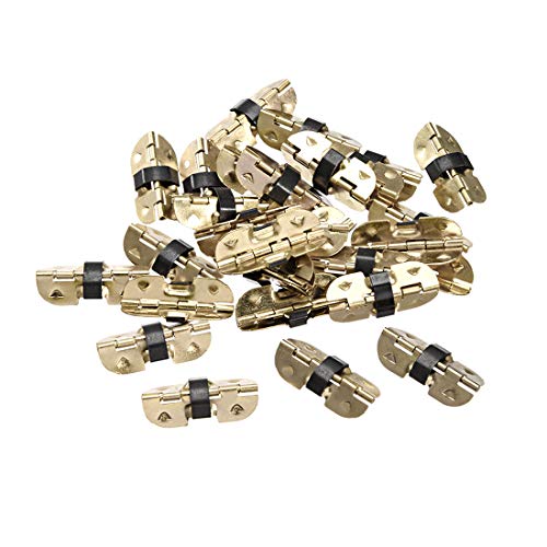 uxcell Spring Loaded Hinges for Glasses Case Jewelry Wooden Box 30mm Length 30pcs