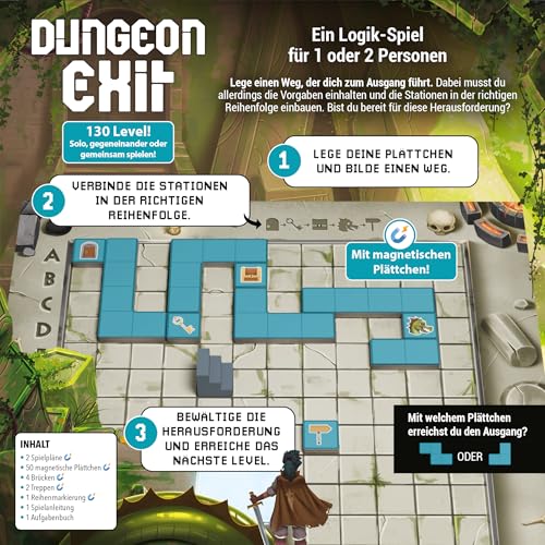 Dungeon Exit juego de mesa magnético para 1-2 jugadores miniatura 7