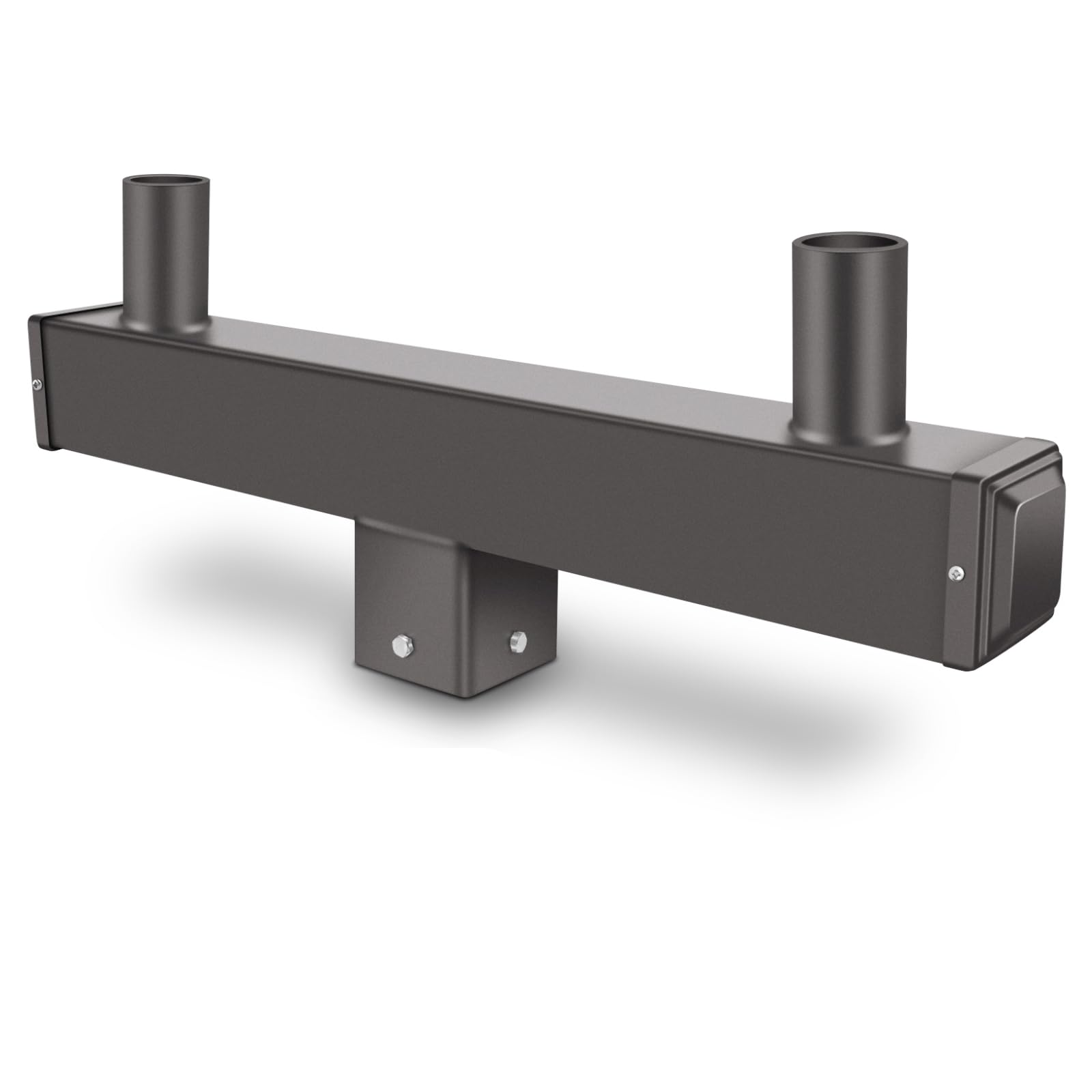 Photo 1 of ***FACTORY SEALED***
ledmo Square Double Bullhorn Tenon Adaptor, 2 3/8 in Top Mounting Bracket for 2 Lights, Square Pole Mounting Arm for Street Pole Light Fixture