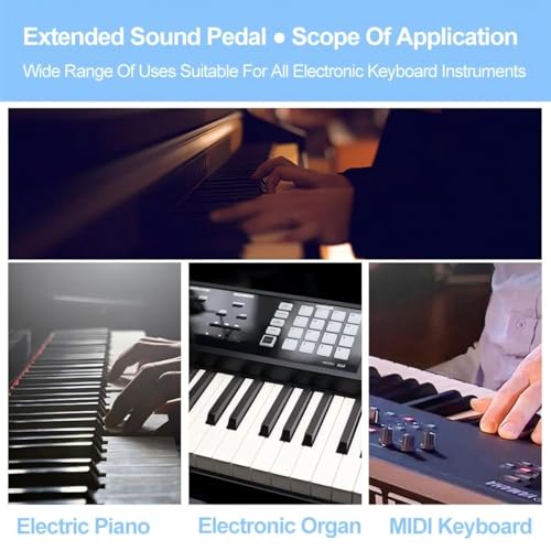 Laroal Sustain-Pedal, elektronisches Fußpedal für Klavier und elektrisches Keyboard