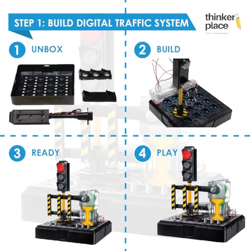 Image of Digital Traffic System DIY Kit | Build, Learn & Play | STEM Toy for Kids Age 8+ | Explore Anti-Collision Systems with AR Experience | Fun Educational Game