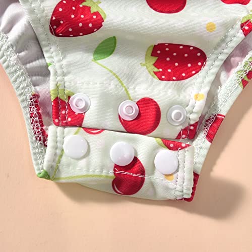 Image of Toddler Girl Baby Ruffles Mermaid Fish Scale Swimsuit One Piece Swimwear Bathing Sunsuit