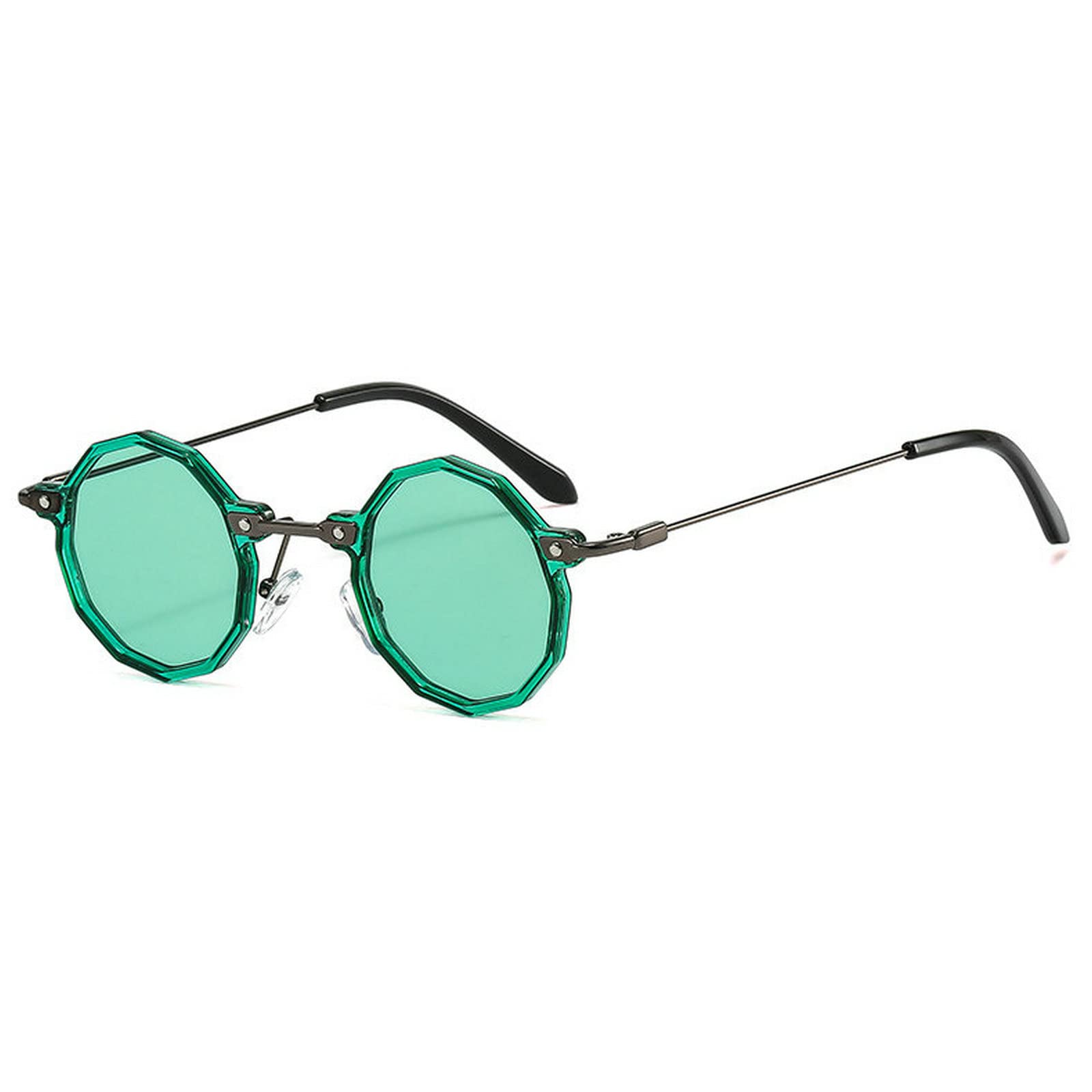 COTIA Small Round Sunglasses Retro Polygon Women Flower Shape UV400 Men Punk Gradient Sun Glasses