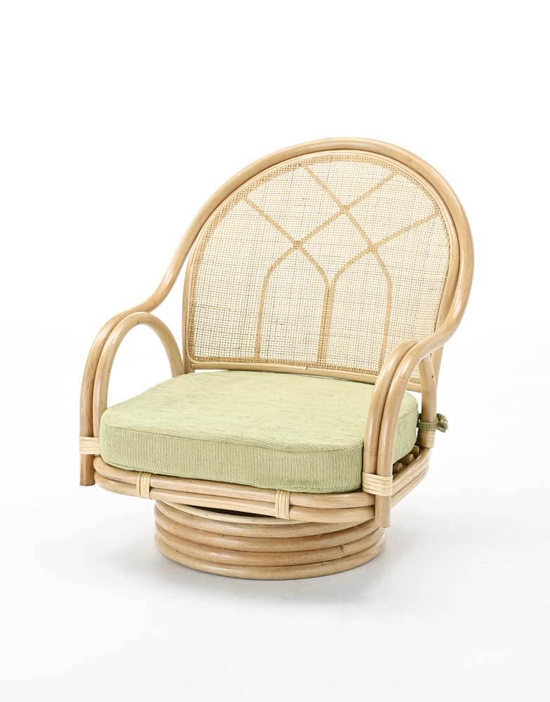 Amazon｜今枝商店 Romantic Rattan 籐回転座椅子 ミドルタイプ S365