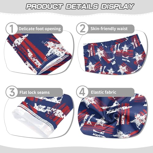 American Star Stripe Girls Leggings,Workout Leggings for Girls Toddler Athletic Leggings Size for 3-10T3