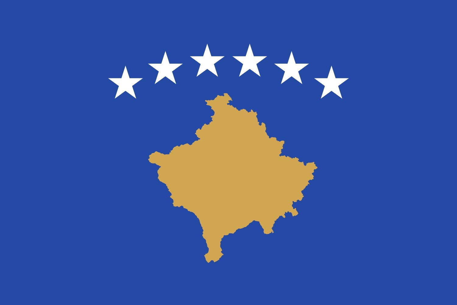 Drapeau Kosovo 3-2 format paysage grand format 1.35m² de haute résistance