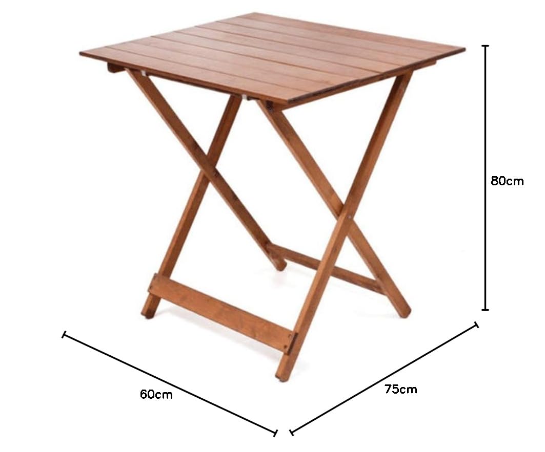 Tavolo tavoli legno pieghevole 60 x 80 regolabile in altezza colore noce lucido tavolo da giardino da balcone richiudibile