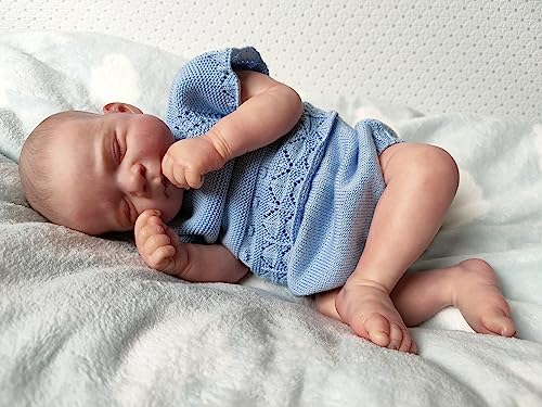 Anano Reborn Puppen Lebensecht 18 Zoll 45cm Silikon Baby Puppe Junge Realistische Puppe Wie Echtes Baby Newborn Baby Puppe Mit Weichem Körper Schnuller Und Flasche Für Kinder 3+ – Bild 4
