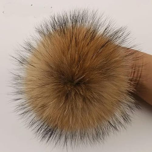 Lamppe Natural 15Cm Real Fur Pompoms Diy Big Size 14Cm 15Cm Fur Pom Pom Fur Pompons Fur Ball For Hats Bags Shoes Scarf Accessories