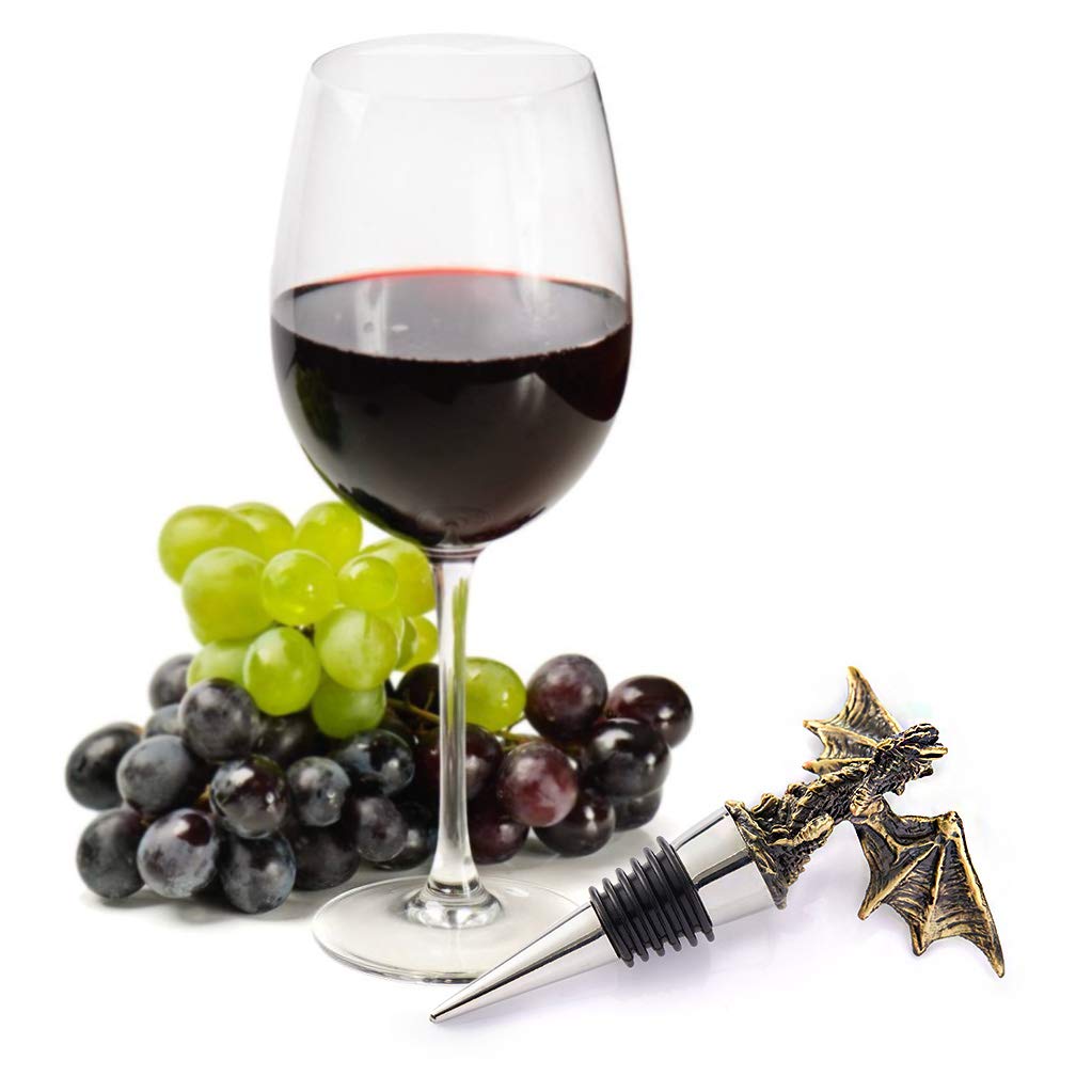 Dragon WINE Bottle Stopper Dragon Winestopper, Hand Sculpted Resin, Mythic Fantasy Art  main image 4
