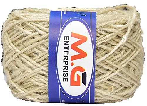 Image of M.G ENTERPRISE 3 Ply /Twisted Macrame Jute Cord /Dori Thread (25 Meters, 3mm) for Macrame DIY, Craft Work,Plant Hanger Ropes etc-R