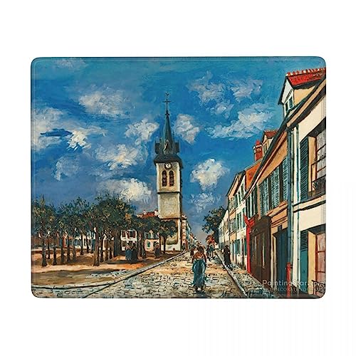 モーリス・ユトリロ1 マウスパッド 在宅勤務 ゲーミングマウスパッド 労低減 低反発 人間工学 耐久性良い 防水 滑り止め パソコンマウスパッド （22*18cm）のサムネイル