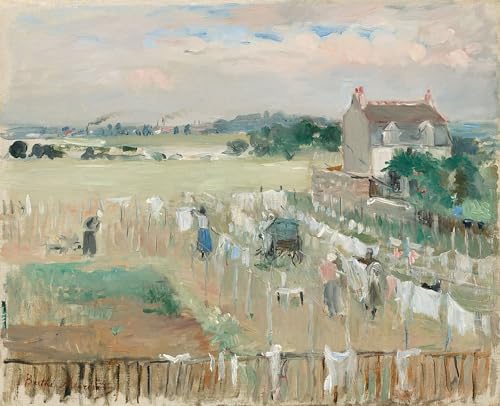 Affiche Toile Percher des blanchisseuses Berthe Morisot 60x90cm