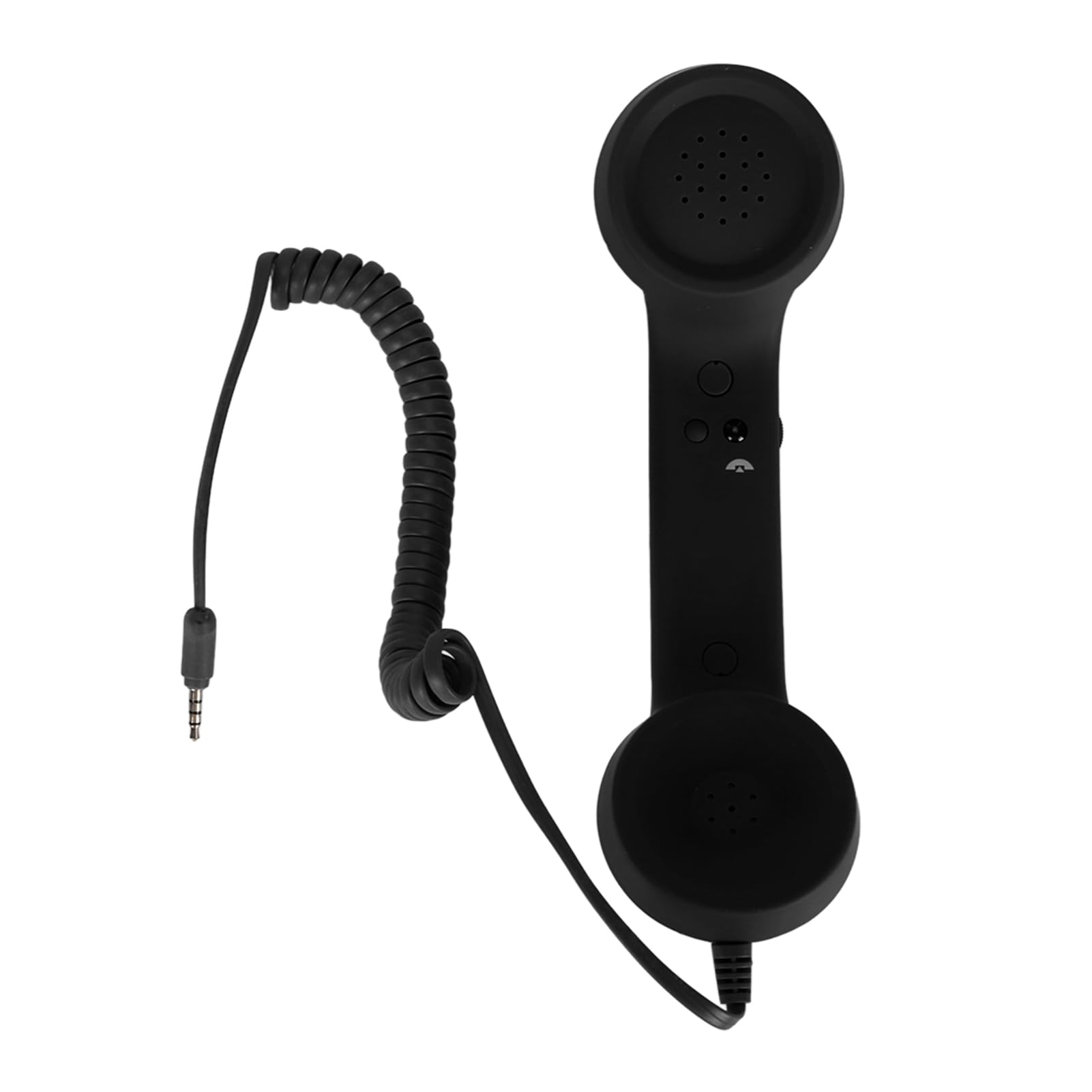 Combiné Rétro combiné de Téléphone Portable USB C combiné de Téléphone Vintage Résistant aux Radiations avec Prise 3.5 Mm pour Smartphone (Noir)