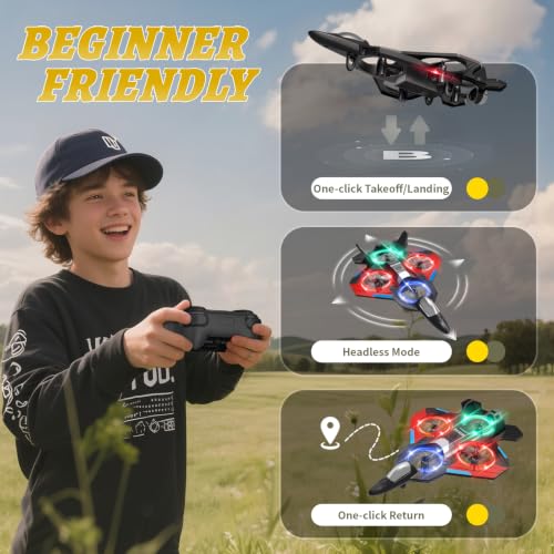 Image of 4DRC RC Planes Remote Control Airplanes for Kids, Foam Remote Control Planes for Kids Adults Beginners, Remote Control Helicopter Fighter Jet Drones for Kids Adults, 360 Flip Easy to Fly