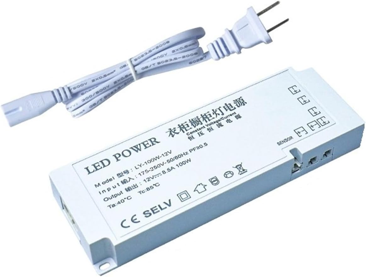 Cabinet Light Dedicated Power Supply 12V Interface Light with Induction Switch Ultra-Thin Transformer 24v(12V 24W)