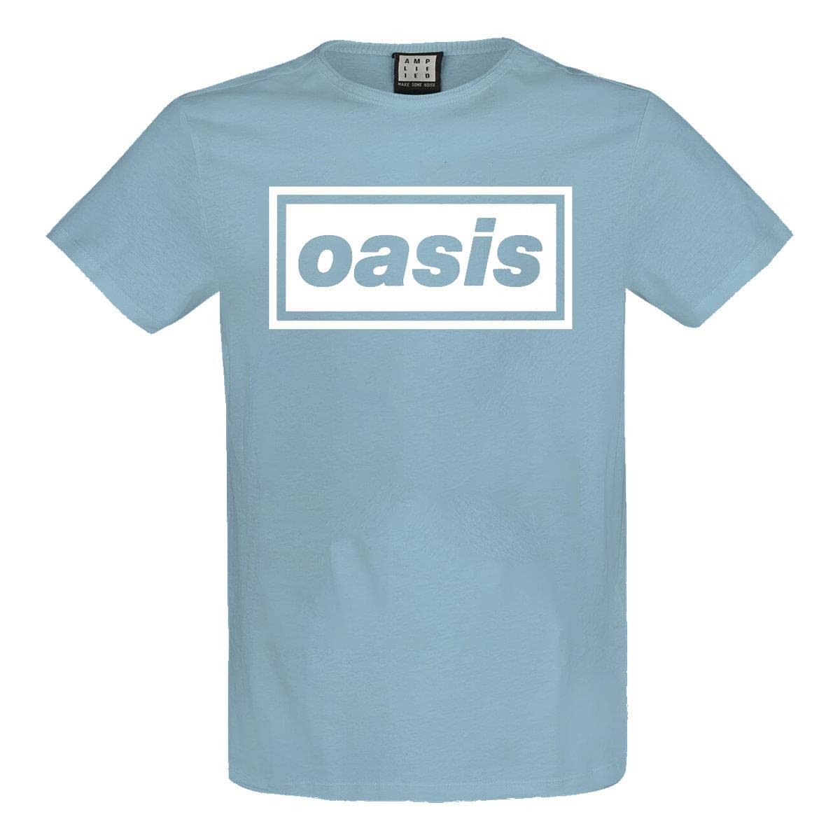 Amplified Oasis Logo Strange Blue T-Shirt -M