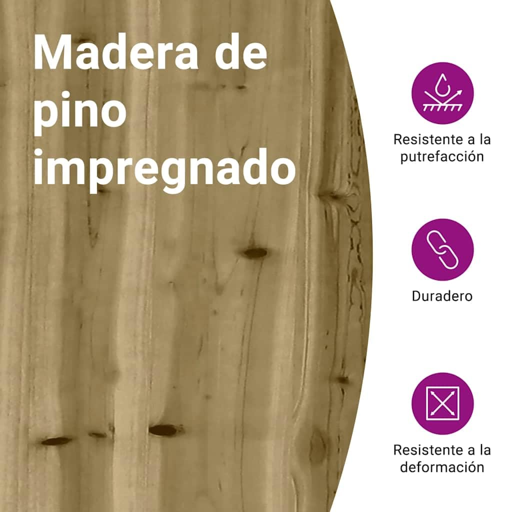 vidaXL Parque Infantil de Exterior Madera de Pino impregnada, Juego de Columpios de jardín, casa de Juegos con Columpio, Juego de Columpio y tobogán