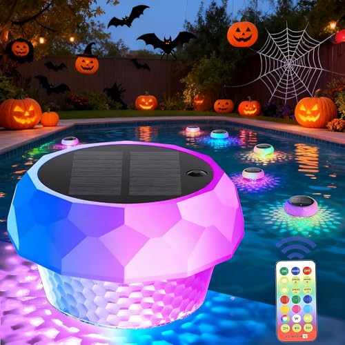 yowin Luci Piscina Fuori Terra IP68 Impermeabili Luci Solari Galleggianti per Piscina con Telecomando, Luce Solare per Piscina RGBCW LED Accessori per Laghetto Acquario Stagno Giardino Decorazione
