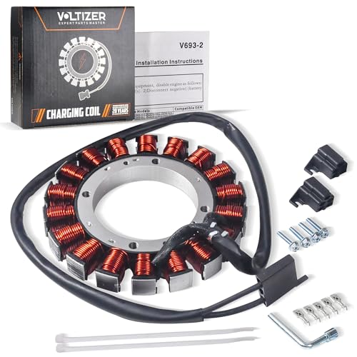 VOLTIZER 2808502-S 2575507-S 2508505 Replacement | 25AMP Charging Stator Kit for Kohler M18–M20, CH/CS/CV/KT/ECV Series Engines (15–27HP) Magneto Coil with Connectors