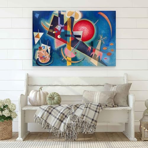 Impression sur toile In Blue by Wassily Kandinsky déco murale 60x90cm