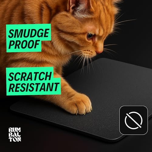 Image of GlassPad 1.0 Glass Mouse Pad for Gaming & Work, XL Professional Mouse Mat | Toughened Glass Surface, Micro Etched | Dirt & Water-Resistant | Enhanced Precision & Speed (Black, 400 * 300mm)