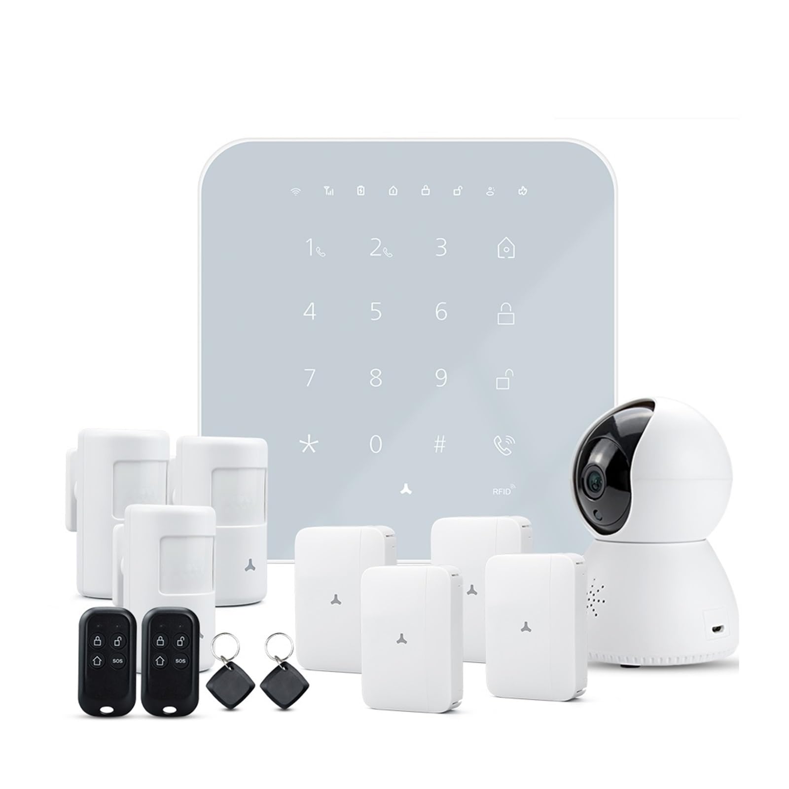 Sistema Allarme Casa, GSM 3G 4G Di Allarme Intelligente For La Sicurezza Domestica Kit Opzionale Antifurto Tuya APP Il Braccio Di Controllo Può Funzionare ,per la sicurezza domestica(Wireless Siren)