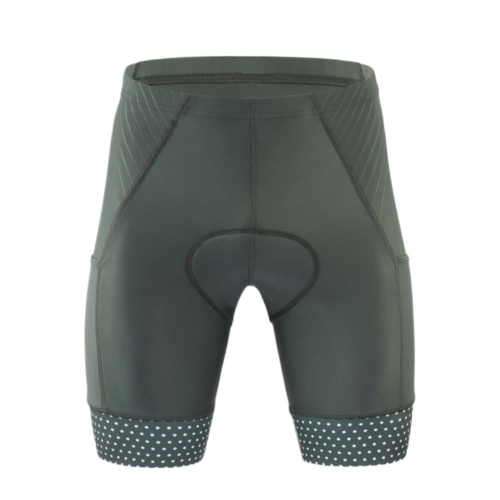 Pantaloncini Ciclismo Uomo Pantaloncini da ciclismo da uomo 5D Gel imbottiti blu e verdi Pantaloni da ciclismo con tasche laterali Pantaloncini da bici MTB antiurto Calzamaglia Pantaloncini Mtb Uomo