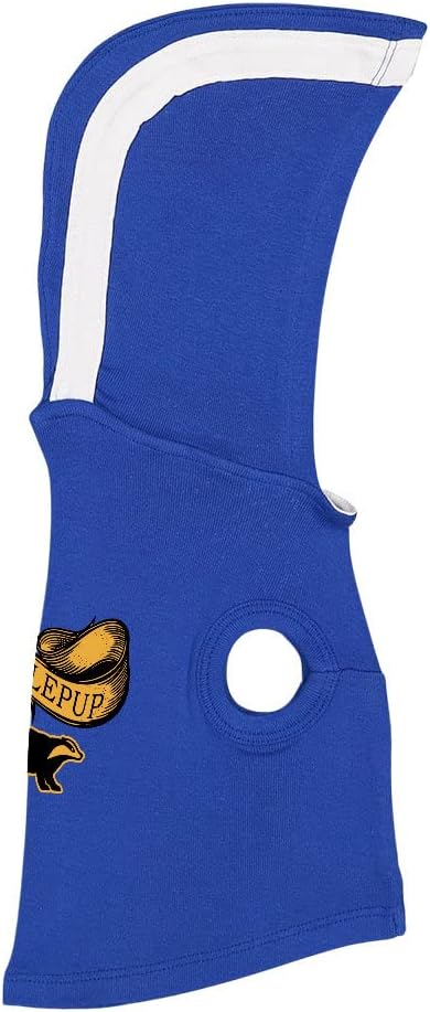 Hufflepup Dog Shirt with Hoodie - Faculty Design Dog Hoodie - Illustration Dog Clothing - Black White, M