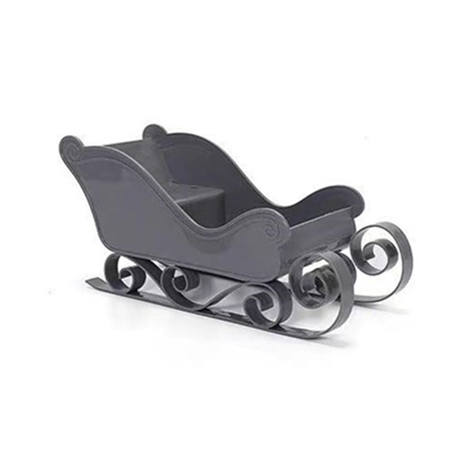 Buxuaaaa Grey Sled Ornament Sleigh Basket Candy Bowl Sleighs Model Sleigh Candy Christmas Decoration Santa Ornament