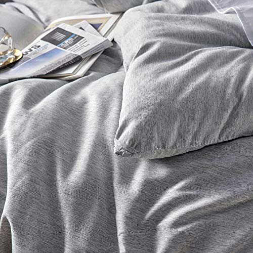 Cozylux Queen Size Comforter Set - 3 Pieces Grey Soft Luxury Cationic Dyeing Bedding Comforter For All Season, Gray Breathable Lightweight Fluffy Bed Set With 1 Comforter And 2 Pillow Shams #TOP5