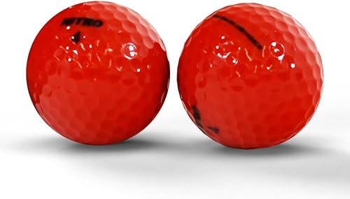 Miniatura 2 de NITRO Paquete de 12 pelotas de golf rojas de distancia máxima