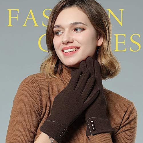 Fashion Touch Screen Gloves Soft Comfortable Windproof with Velvet Inside for Women Girls Winter Warm Wear