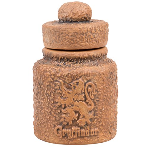 Seven20 Harry Potter Ceramic Spice Jars With Hogwarts Houses, Set Of 4 - Store Potion Ingredients, Herbs, Spices And More - With Gryffindor, Hufflepuff, Slytherin And Ravenclaw Symbols - 1.45 Oz Each #TOP2