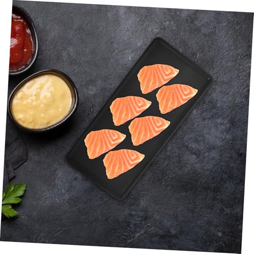 Plato de sushi rectangular de cerámica estilo japonés miniatura 5