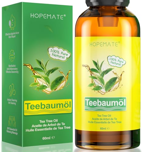 Teebaumöl 100% Reines und Naturrein, 60ML Tea Tree Oil Anti