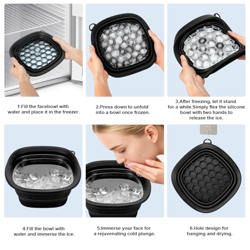 Cuenco facial plegable para hielo de silicona miniatura 5
