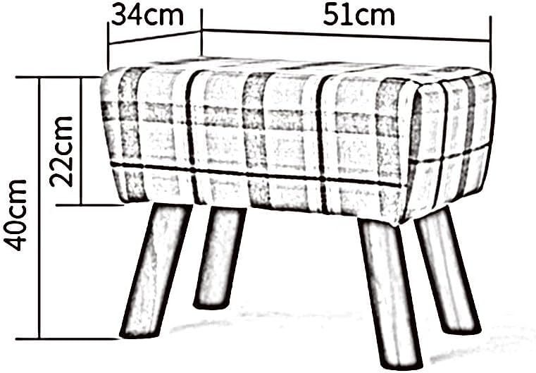 Taburete de sofá en madera maciza natural y tapizado textil premium para salones modernos 3