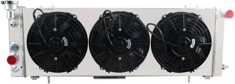 1 Row Core All Aluminum Radiator for 1991-2001 Jeep Cherokee XJ/Comanche 2.5 4.0 L4 L6 AT/MT Radiador with 3x9"Fan Shroud All Alluminum Radiators