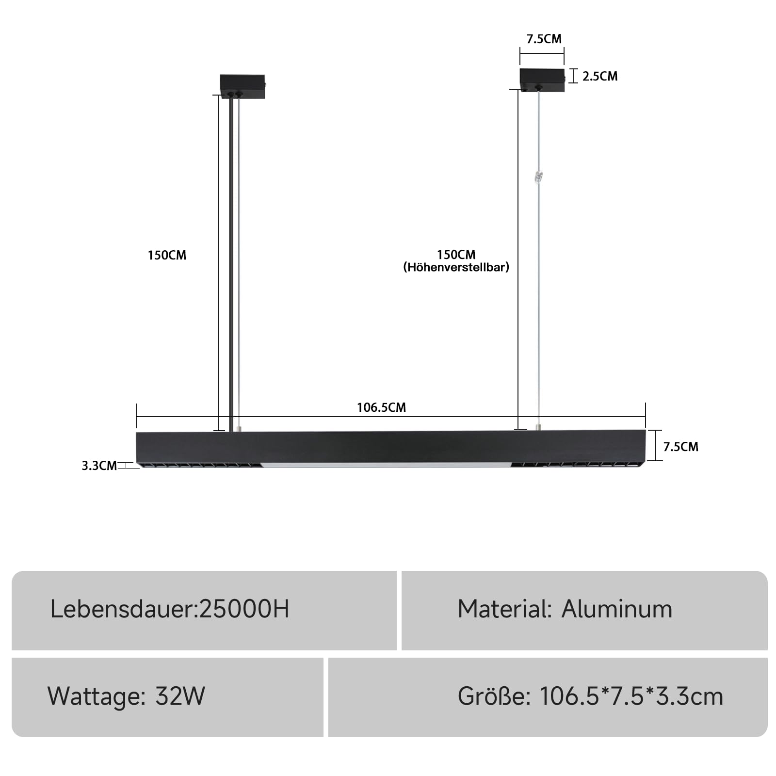 Audo - Hashira LED hanglamp lineair Audo - Hashira LED hanglamp lineair