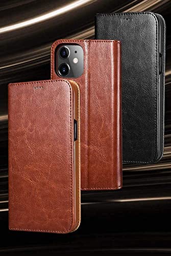 Étui antichoc iPhone 12 Pro Max en cuir marron anti-rayures