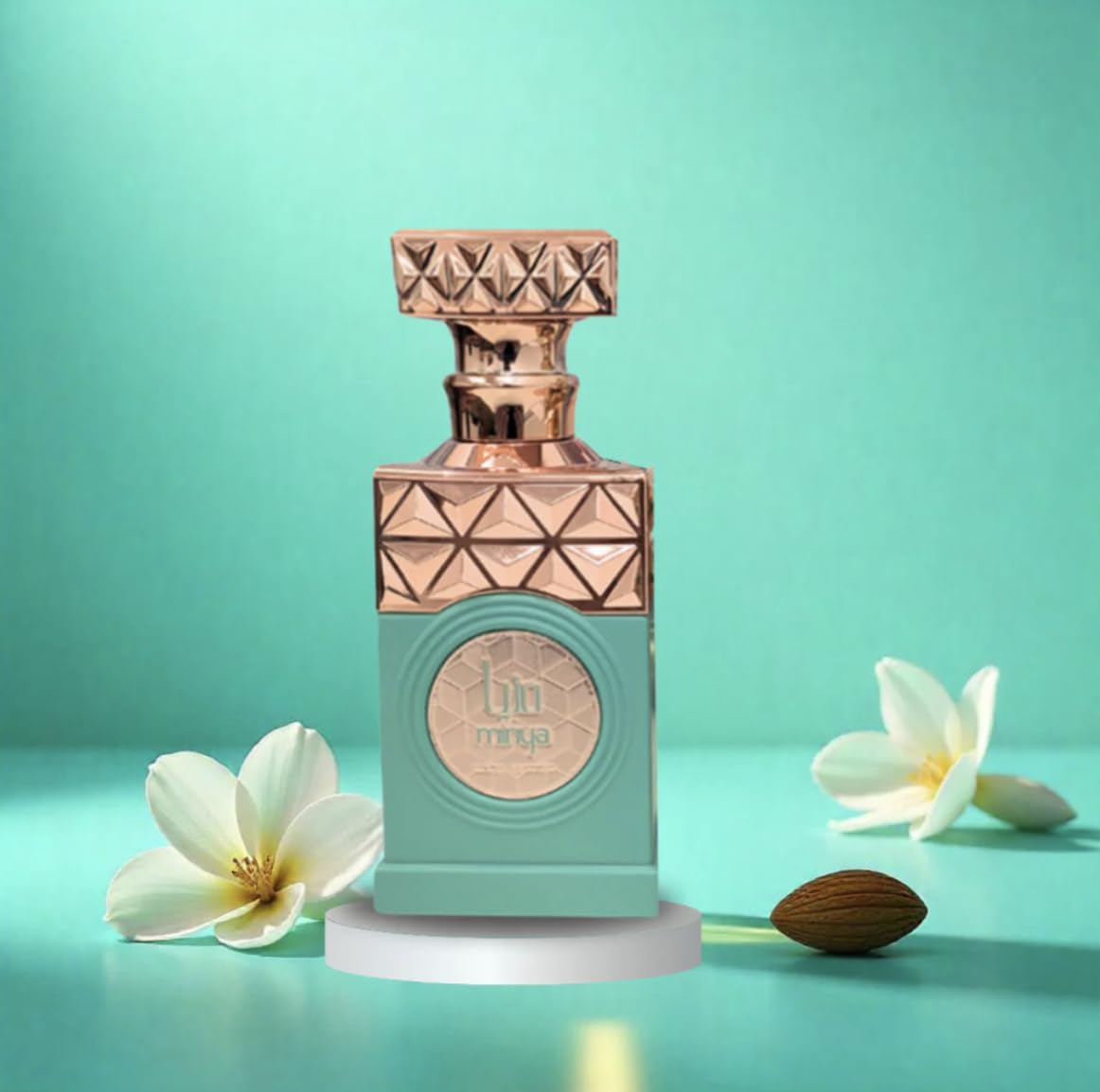 Perfume Minya Original 100ML, Perfume Árabe de Larga Duración, Eau Da Parfum, Incluye Atomizador 5ML, Fragancia Dulce y Floral con Notas de Vainilla, Caramelo Salado y Sándalo (Minya)