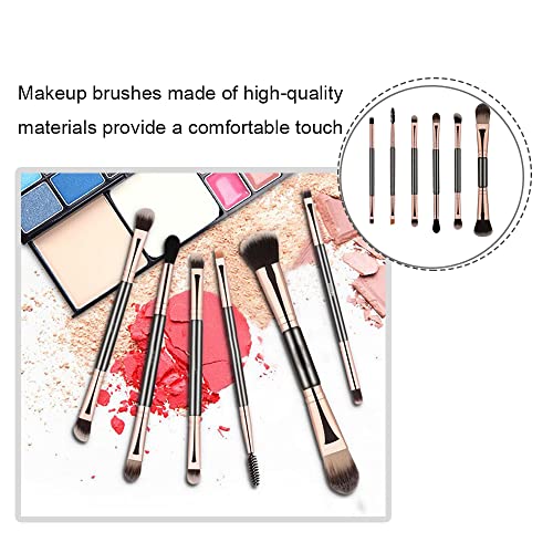 Double Ended Brushing Professional Eyeshadow Brushes Premium Foundation Brushes for Travel Daily Makeup - Image 4