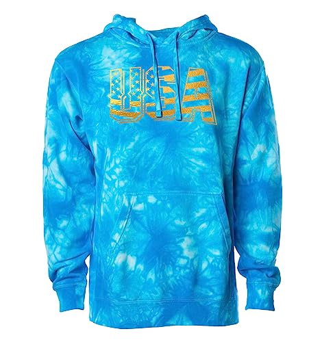 Tcombo USA - Retro American Flag Stars & Stripes Unisex Hoodie Sweatshirt