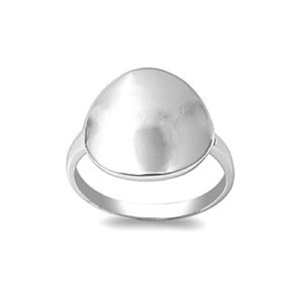 THE ICE EMPIRE JEWELRY, LLC 17mm Modern Round Convex Dome High Polished Cool Hip Chic Contemporary Style Finger, Thumb Ring Size 5-11 & Half Size 6.5, 7.5