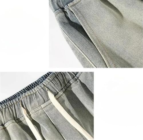 Men Cowboy Pants Retro Harajuku Washed Cotton Streetwear Jeans2