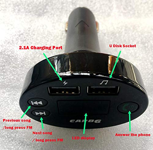 T25 Bluetooth 5.0 Transmisor Bluetooth para Coche Reproductor de MP3 para Coche U Disco Máquina para Tarjeta de mp3 para Coche