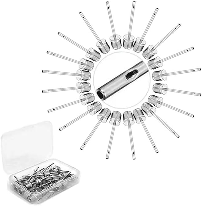 20 Pcs Metal Ball Pump Needle Set, Silver Ball Inflator Needle, Air Pump Needle, Ball Pump Inflation Needle for Football Basketball Netball Rugby Soccer Volleyball Handball(Silver)